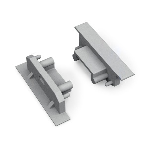 Zaślepka srebrna do profilu aluminiowego LED GROOVE14 GEN2 SQ - kpl. 2 szt.