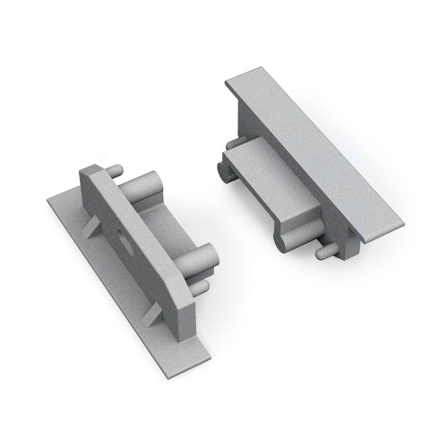 Zaślepka srebrna do profilu aluminiowego LED GROOVE14 GEN2 SQ - kpl. 2 szt.