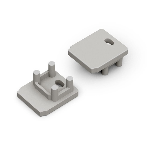 Zaślepka szara do profilu aluminiowego LED HIDE10 - kpl. 2 szt.