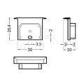 Zaślepka do profilu LINEA-IN20 - RAL - kpl. 2 szt. - wymiary