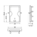 Zaślepka do profilu LINEA-IN20-E7 - RAL - kpl. 2 szt. - wymiary