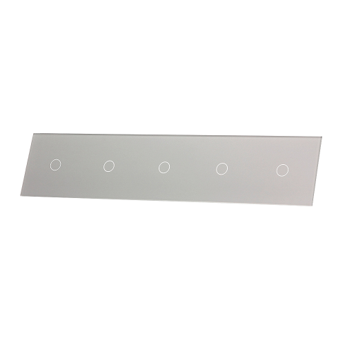 Szklany panel dotykowy pięciokrotny srebrny - 5-sekcyjny - 7011111-64 - LIVOLO