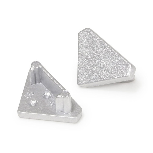 Zaślepka srebrna do profilu aluminiowego LED QUARTER10 - kpl. 2 szt.