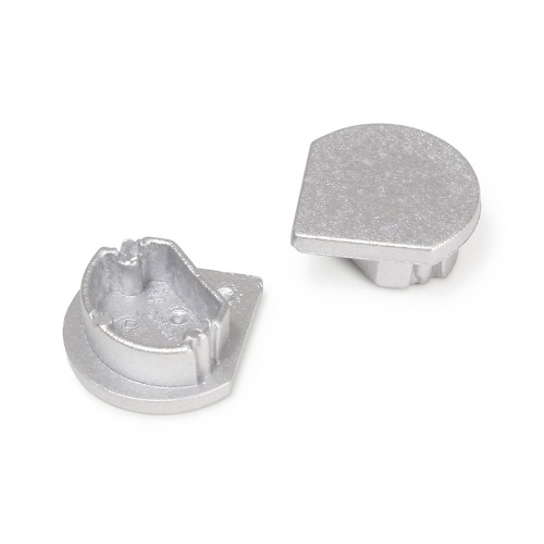 Zaślepka srebrna do profilu aluminiowego LED QUARTER10 D - kpl. 2 szt.