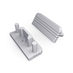 Zaślepka srebrna do profilu aluminiowego LED SURFACE10 GEN2 - kpl. 2 szt.