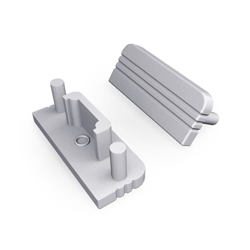 Zaślepka srebrna do profilu aluminiowego LED SURFACE10 GEN2 - kpl. 2 szt.