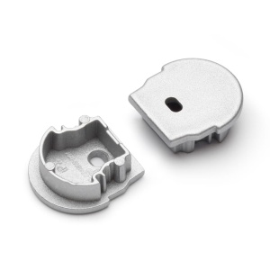 Zaślepka srebrna do profilu aluminiowego LED UNI12 D - kpl. 2 szt. 