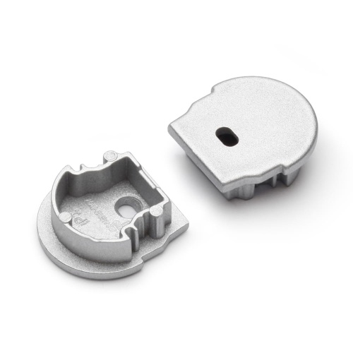 Zaślepka srebrna do profilu aluminiowego LED UNI12 D - kpl. 2 szt.