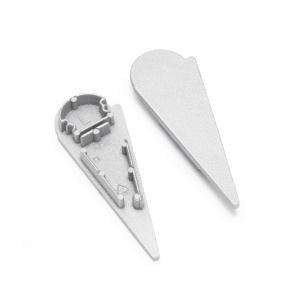 Zaślepka srebrna do profilu aluminiowego LED WALLE12 D - kpl. 2 szt.   