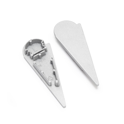 Zaślepka srebrna do profilu aluminiowego LED WALLE12 D - kpl. 2 szt.