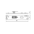 Mikro wyłącznik LED do profili aluminiowych 12-24V DC 5A - pojemnościowy - rysunek techniczny