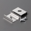 Uchwyt "S" inox sprężysty do profili aluminiowych LED - kpl. 2 szt.