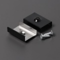 Uchwyt "S" czarny sprężysty CONE do profili aluminiowych LED - kpl. 2 szt.