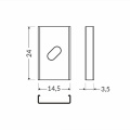 Uchwyt "U" inox sprężysty do profili aluminiowych LED - kpl. - 2 szt. - wymiary
