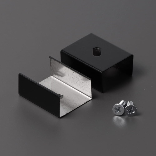 Uchwyt "U4" czarny sprężysty do profili aluminiowych LED - kpl. - 2 szt.