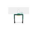 Uchwyt "U4" czarny sprężysty CONE do profili alu LED - kpl. - 2 szt.  - przekrój