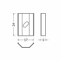 Uchwyt "U6" inox sprężysty do profili aluminiowych LED - kpl. - 2 szt. - wymiary