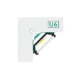Uchwyt "U6" inox sprężysty CONE do profili aluminiowych LED - kpl. - 2 szt. - przekrój