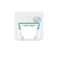 Uchwyt "U7" inox sprężysty do profili aluminiowych LED - kpl. - 2 szt. - przekrój