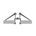 Uchwyt "U7" inox SPRĘŻYNA do profili aluminiowych LED - kpl. 2 szt. - przekrój