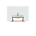 Uchwyt "U9" inox sprężysty do profili aluminiowych LED - kpl. - 2 szt. - przekrój
