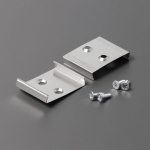 Uchwyt "W" inox sprężysty CONE do profili aluminiowych LED - kpl. 2 szt. 