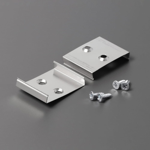 Uchwyt "W" inox sprężysty CONE do profili aluminiowych LED - kpl. 2 szt.