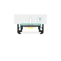 Uchwyt "Y" inox sprężysty do profili aluminiowych LED - kpl. 2 szt. - przekrój