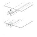 Uchwyt magnetyczny M02 do profili aluminiowych LED - kpl. 10 szt. - przykładowy montaż