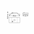 Uchwyt do profilu aluminiowego LED COMBO30-0203 - kpl. 2 szt.  - wymiary