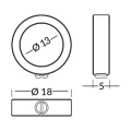 Uchwyt RING blokujący do profilu aluminiowego LED PEN8 - kpl. 2 szt. - wymiary