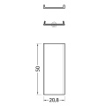 Łącznik prosty 180° do profilu aluminiowego LED LINEA20 - wymiary