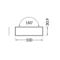 Łącznik prosty 180° do profilu aluminiowego LED VARIO30-05 - wymiary