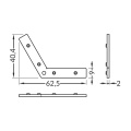 Łącznik kątowy "Q9" 120° do profili aluminiowych LED - wymiary