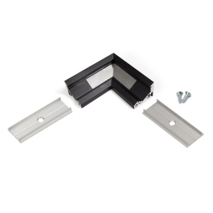 Łącznik kątowy 90° czarny do profilu aluminiowego LED CORNER10