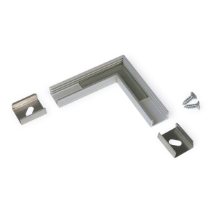 Łącznik kątowy 90° anodowany do profilu aluminiowego LED SLIM8