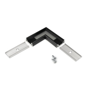 Łącznik kątowy 90° czarny anodowany do profilu aluminiowego LED SURFACE10