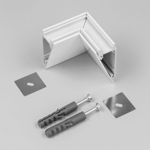 Łącznik kątowy 90° biały malowany do profilu aluminiowego LED WALLE12