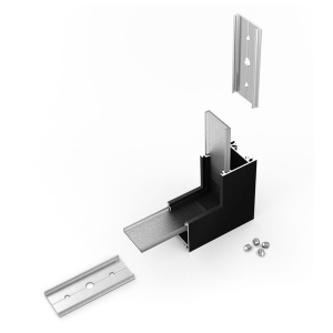 Łącznik kątowy 90° czarny gięty do profilu aluminiowego LED LINEA20    