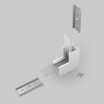 Łącznik kątowy 90° biały gięty do profilu aluminiowego LED LINEA20     