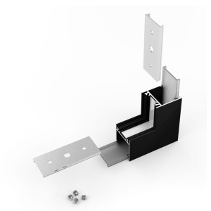 Łącznik kątowy 270° czarny gięty do profilu aluminiowego LED LINEA20   