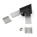 Łącznik kątowy 60° czarny do profilu aluminiowego LED LINEA-IN20   