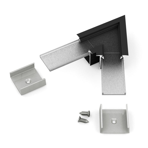 Łącznik kątowy 60° czarny do profilu aluminiowego LED LINEA-IN20