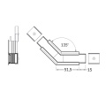 Łącznik kątowy 135° anodowany do profilu aluminiowego LED LINEA-IN20 - wymiary