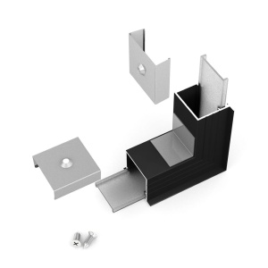 Łącznik kątowy 270° czarny gięty do profilu aluminiowego LED LINEA-IN20   