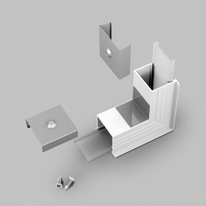 Łącznik kątowy 270° biały gięty do profilu aluminiowego LED LINEA-IN20   