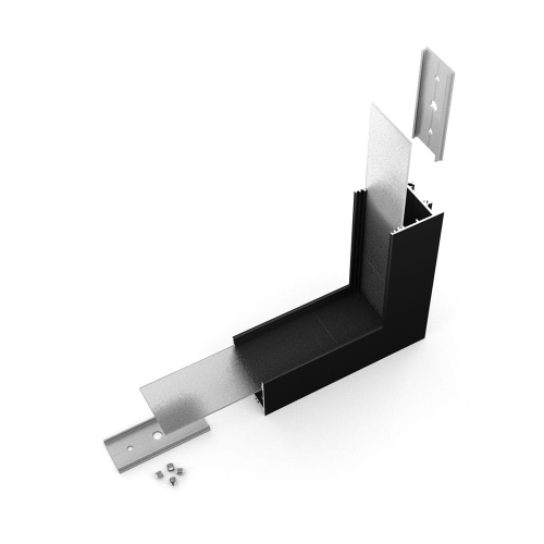 Łącznik kątowy 90° czarny gięty do profilu aluminiowego LED VARIO30-02