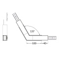 Łącznik kątowy 120° anodowany do profilu aluminiowego LED VARIO30-02 - wymiary