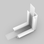 Łącznik kątowy 90° biały gięty do profilu aluminiowego LED VARIO30-05 