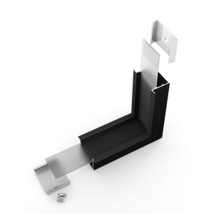 Łącznik kątowy 90° czarny gięty do profilu aluminiowego LED VARIO30-07 